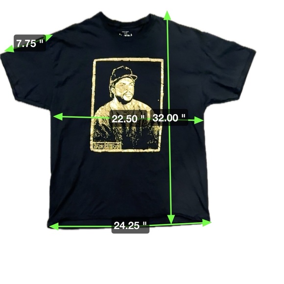 Retro Style Boyz n the Hood Ice Cube Gold Foil Print T-Shirt Adult 2XL RAP - Picture 2 of 3